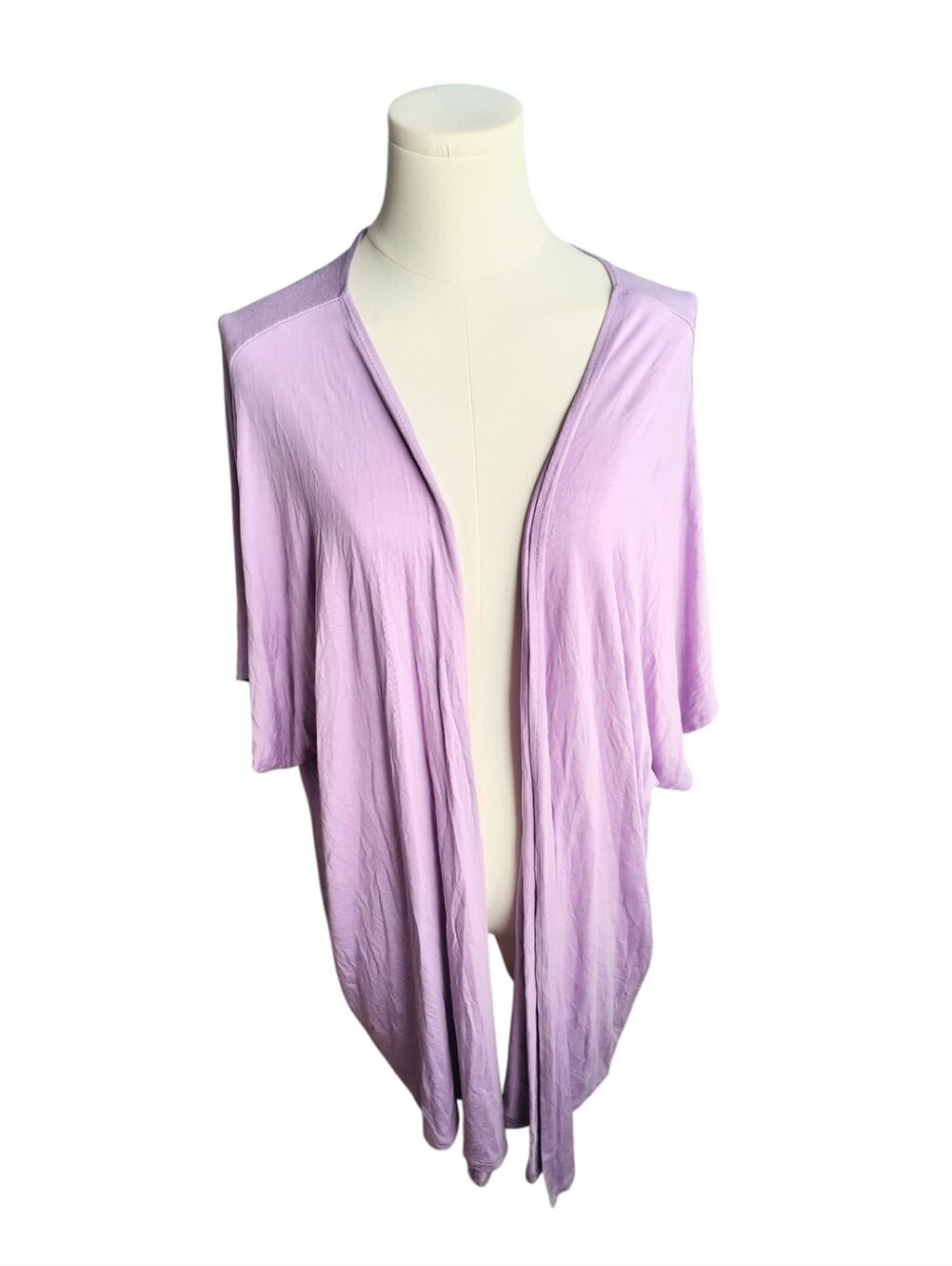 Johnny Lavender Purple Stretchy Long Length Wrap Asymmetrical Hem Size XXXL